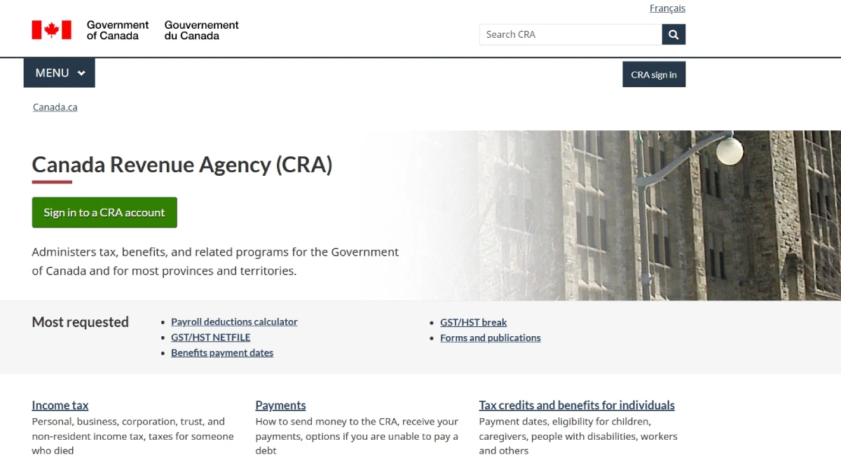 Canada Revenue Agency (CRA) Registration